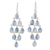 Kyanite chandelier earrings, 'Meditation Drops' - Sterling Silver and Kyanite Chandelier Earrings from India thumbail