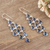 Kyanite chandelier earrings, 'Meditation Drops' - Sterling Silver and Kyanite Chandelier Earrings from India (image 2b) thumbail