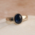 Star sapphire solitaire ring, 'Serene Solitude' - Sterling Silver Solitaire Ring with Star Sapphire Stone (image 2) thumbail