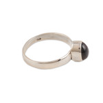 Star sapphire solitaire ring, 'Serene Solitude' - Sterling Silver Solitaire Ring with Star Sapphire Stone