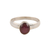 Star ruby solitaire ring, 'Loving Solitude' - Sterling Silver Solitaire Ring with Star Ruby Stone thumbail