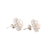 Cultured pearl and cubic zirconia button earrings, 'Floral Glow' - Cultured Pearl and Cubic Zirconia Button Earrings from India (image 2c) thumbail