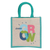 Jute blend tote bag, 'Always Grow' - Jute and Cotton Blend Tote Bag Hand Crafted in India