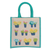 Jute blend tote bag, 'Always Grow' - Jute and Cotton Blend Tote Bag Hand Crafted in India