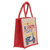 Jute blend tote bag, 'Life Is a Journey' - Jute and Cotton Blend Tote Bag Hand Crafted in India