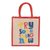 Jute blend tote bag, 'Try Something New' - Jute and Cotton Blend Tote Bag Hand Crafted in India
