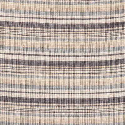 Handloomed cotton area rug, 'Sage Fantasy' (4x6) - Handloomed Cotton Area Rug with Striped Pattern (4x6)