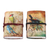 Mini-Tagebücher aus Papier, (2er-Set) - Set aus 2 handgefertigten Mini-Tagebüchern aus indischem Papier mit Vögeln
