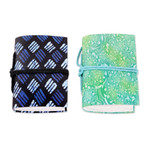 Paper mini-journals, 'Modern Fusion' (set of 2) - Paper Mini-Journals with Screen-Printed Patterns (Set of 2)