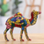 aluminium figurine, 'Desert Glory' - colourful Camel aluminium Figurine Hand-painted in India