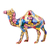 aluminium figurine, 'Desert Glory' - colourful Camel aluminium Figurine Hand-painted in India