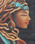 'Ägyptische Königin' - Signiertes ungedehntes impressionistisches Gemälde einer Ägypterin