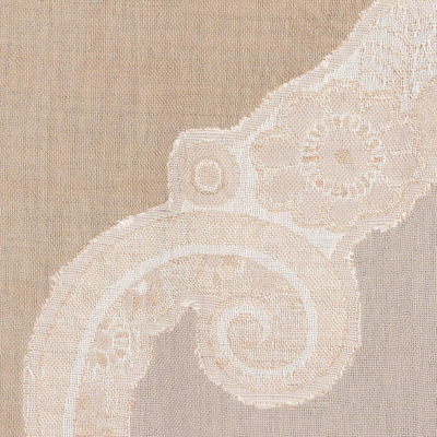Schal aus Baumwollmischung - Schal aus Baumwolle und Wolle mit Paisley-Muster, gewebt in Indien