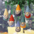 Wool felt ornaments, 'Winter Gnomes' (set of 6) - Set of 6 Wool Felt Gnome Ornaments in Cold Tones (image 2) thumbail