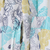 Cotton robe, 'Floral Imagination' - Cotton Robe with Printed Floral Motifs and Aquamarine Piping (image 2f) thumbail