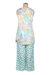 Cotton pajama set, ‘Sweet Dreams’ - Cotton Pajama Set with Sleeveless Top and Full-Length Pants
