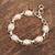 Opal link bracelet, 'Creative Links' - Sterling Silver and Opal Link Bracelet from India (image 2) thumbail