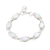 Opal link bracelet, 'Creative Links' - Sterling Silver and Opal Link Bracelet from India thumbail
