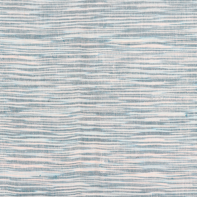 Cotton throw blanket, 'Aqua Heaven' - Blue Cotton Throw Blanket Hand-Woven in India