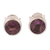 Amethyst stud earrings, 'Essence of Glamour' - Classic Amethyst Stud Earrings in Sterling Silver