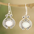 Opal dangle earrings, 'Opal Opulence' - Sterling Silver Dangle Earrings with Opal Stones from India (image 2) thumbail