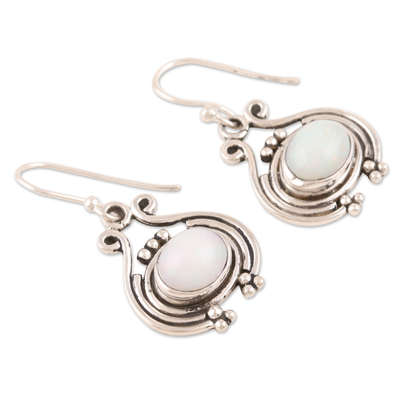 Opal-Ohrhänger - Ohrhänger aus Sterlingsilber mit Opalsteinen aus Indien