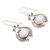 Opal dangle earrings, 'Opal Opulence' - Sterling Silver Dangle Earrings with Opal Stones from India (image 2c) thumbail