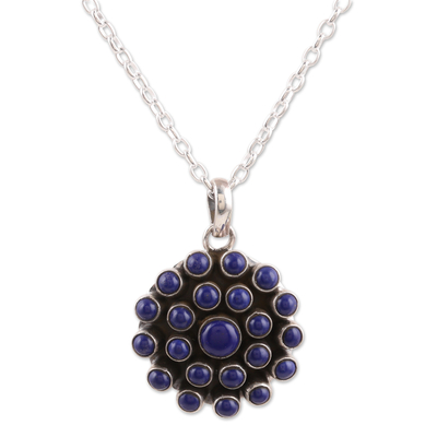 Lapis lazuli pendant necklace, 'Precious Truth' - Lapis Lazuli and Sterling Silver Pendant Necklace