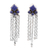 Lapis lazuli waterfall earrings, 'Wisdom Rain' - Sterling Silver and Lapis Lazuli Waterfall Earrings thumbail