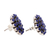 Lapis lazuli button earrings, 'Precious Truth' - Lapis Lazuli and Sterling Silver Button Earrings (image 2c) thumbail