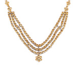 Rhodium-plated citrine pendant necklace, 'Yellow Queen' - Rhodium-Plated Citrine Pendant Necklace from India