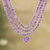 Rhodium-plated amethyst pendant necklace, 'Amethyst Queen' - Rhodium-Plated Amethyst Pendant Necklace from India (image 2) thumbail