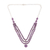 Rhodium-plated amethyst pendant necklace, 'Amethyst Queen' - Rhodium-Plated Amethyst Pendant Necklace from India thumbail