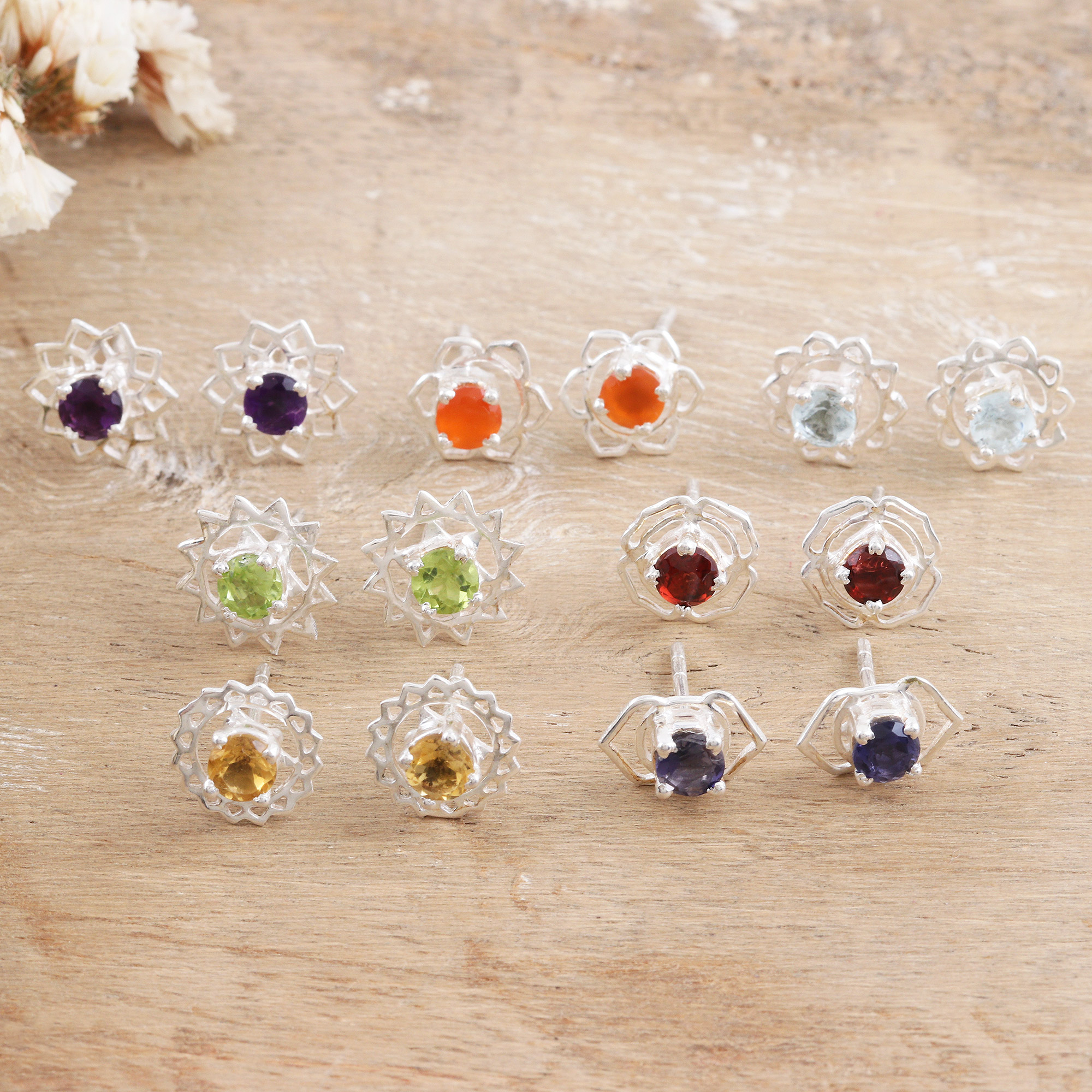 Chakra Sun Earrings - Kit or Finished Jewelry Finished Earrings