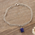 Lapis lazuli charm bracelet, 'Blue Royal Frame' - Charm Bracelet Made with Lapis Lazuli and Sterling Silver (image 2) thumbail