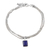 Lapis lazuli charm bracelet, 'Blue Royal Frame' - Charm Bracelet Made with Lapis Lazuli and Sterling Silver thumbail