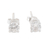 conjunto de joyas de circonita cúbica - Juego de aretes de collar con colgante de circonita cúbica de plata esterlina