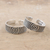 Anillos de plata de primera ley, (par) - Juego de 2 anillos de dedo del pie de plata esterlina estilo bohemio de la India