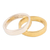Gold-plated and sterling silver band rings, 'Graceful Duo' (pair) - Pair of One Gold-plated and One Sterling Silver Band Rings thumbail