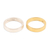 Gold-plated and sterling silver band rings, 'Graceful Duo' (pair) - Pair of One Gold-plated and One Sterling Silver Band Rings (image 2c) thumbail