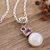 Rainbow moonstone and amethyst pendant necklace, 'Stylish Alliance' - Rainbow Moonstone and Amethyst Pendant Necklace from India