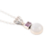 Rainbow moonstone and amethyst pendant necklace, 'Stylish Alliance' - Rainbow Moonstone and Amethyst Pendant Necklace from India