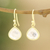 Gold-plated rainbow moonstone dangle earrings, 'Misty Sparkle' - 18k Gold-plated Rainbow Moonstone Dangle Earrings from India (image 2) thumbail