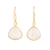 Gold-plated rainbow moonstone dangle earrings, 'Misty Sparkle' - 18k Gold-plated Rainbow Moonstone Dangle Earrings from India thumbail