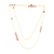 Gold-plated long quartz station necklace, 'Gleaming Fusion' - Quartz and Moonstone 18k Gold-plated Long Station Necklace thumbail
