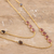Gold-plated long quartz station necklace, 'Gleaming Fusion' - Quartz and Moonstone 18k Gold-plated Long Station Necklace