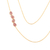 Gold-plated long quartz station necklace, 'Gleaming Fusion' - Quartz and Moonstone 18k Gold-plated Long Station Necklace (image 2d) thumbail