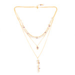 Gold-plated multi-gemstone pendant necklace, 'Classical Beauty' - 18k Gold-plated Multi-gemstone Pendant Necklace from India