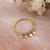 Gold-plated labradorite cocktail ring, 'Charming Delight' - 18k Gold-plated and Labradorite Cocktail Ring from India (image 2) thumbail