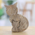 Wood puzzle box, 'Cheeky Friends' - Hand-Carved Cat Themed Wood Puzzle Box from India thumbail